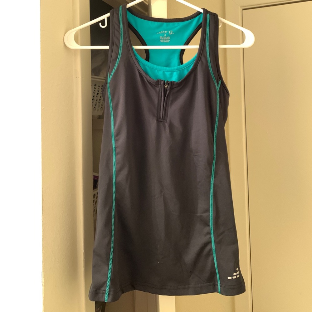 Workout tank bcg size small green and black